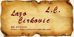 Lazo Ćirković vizit kartica